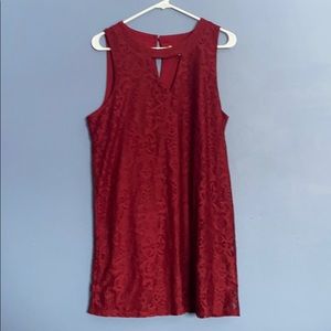 Burgundy lace dress